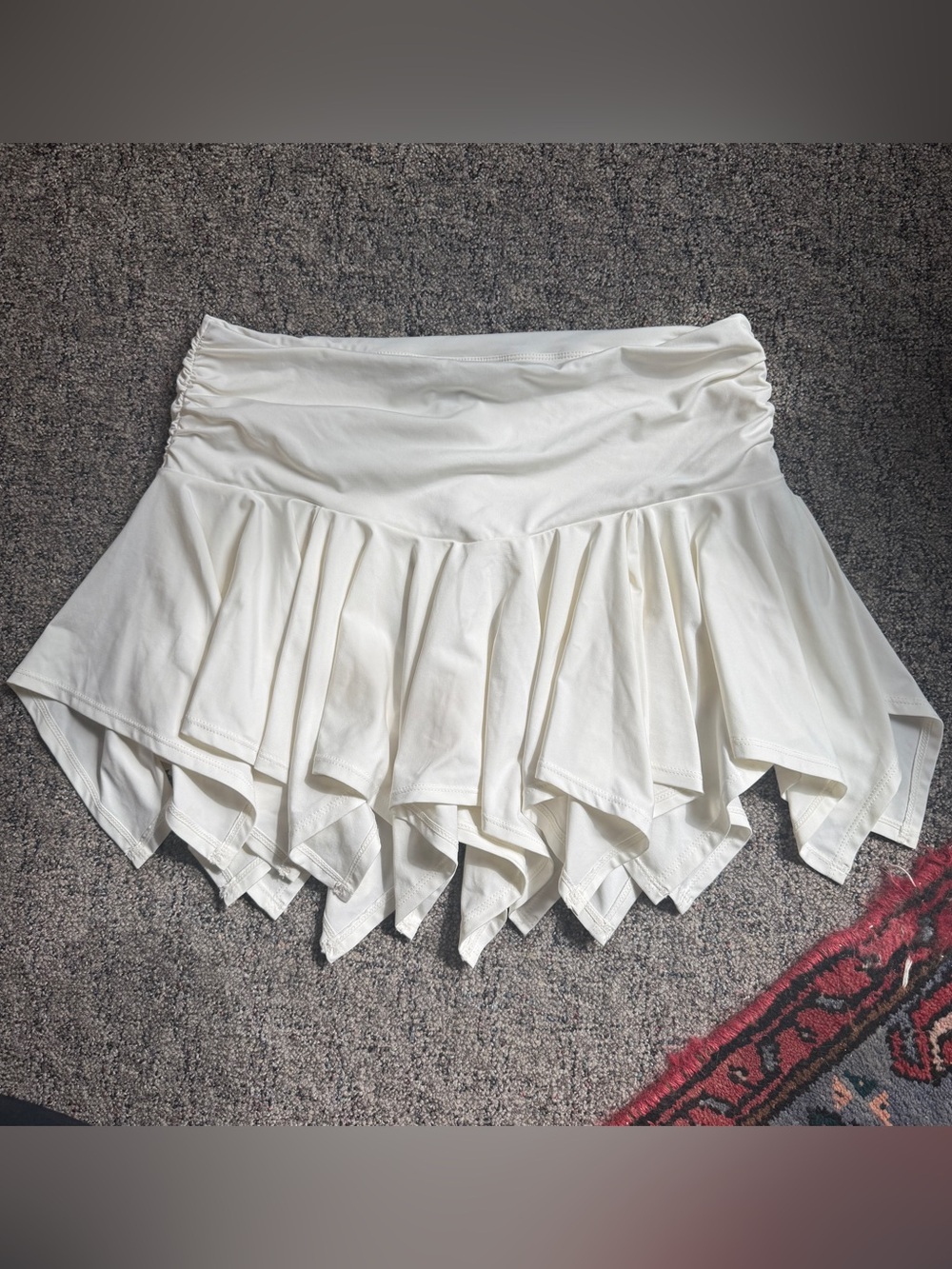 Handkerchief Ruched Mini Skort